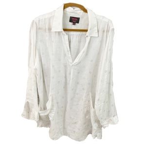 For Cynthia Beachwear Woman Plus Size 2X linen dot